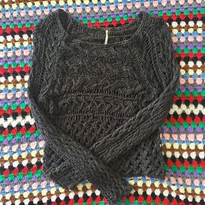 Free People crochet sweater